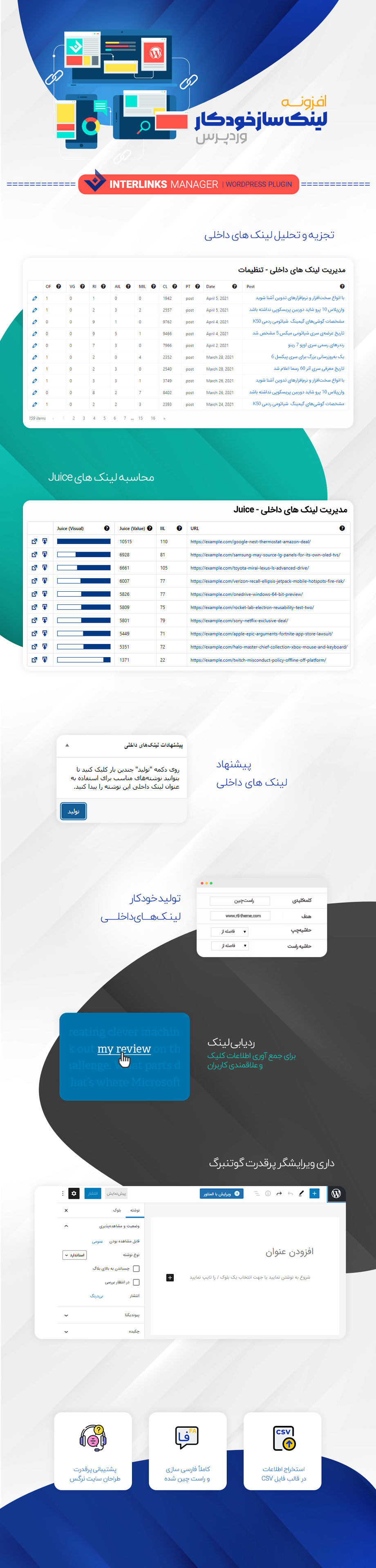 افزونه مدیریت لینک داخلی، Interlinks Manager