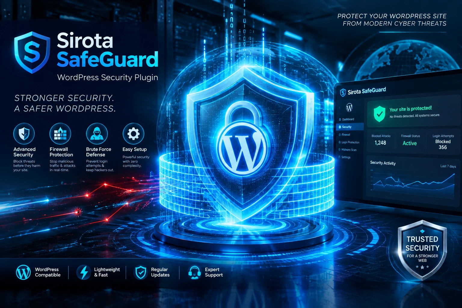 افزونه سیروتا گارد | افزونه جامع امنیت، فایروال و محافظت پیشرفته وردپرس (Sirota SafeGuard Pro) افزونه سیروتا گارد | افزونه جامع امنیت، فایروال و محافظت پیشرفته وردپرس (Sirota SafeGuard Pro)